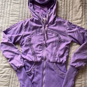 lululemon athletica Lavender Hooded Zip Bomber Jacket